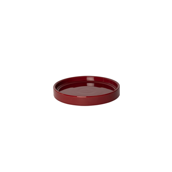 עציץ עם תחתית Flower Pot With Saucer White, Blue and Maroon Small