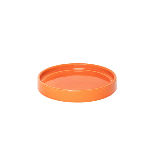 עציץ עם תחתית Flower Pot With Saucer Orange/Mint Large