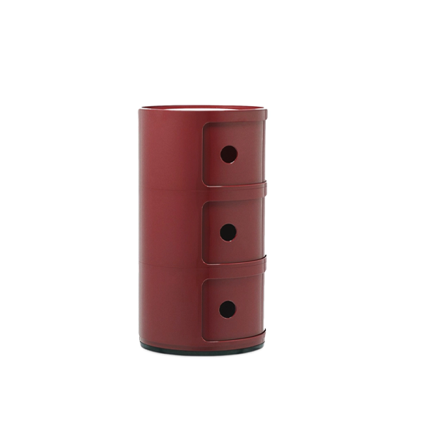 יחידת אחסון Componibili Recycled 3 Modules Glossy Burgundy
