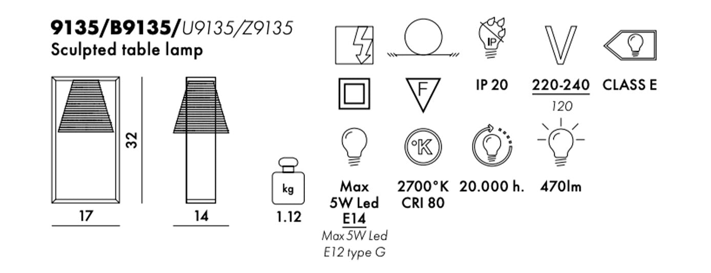 מנורת שולחן Light Air Applique Sculpted Crystal
