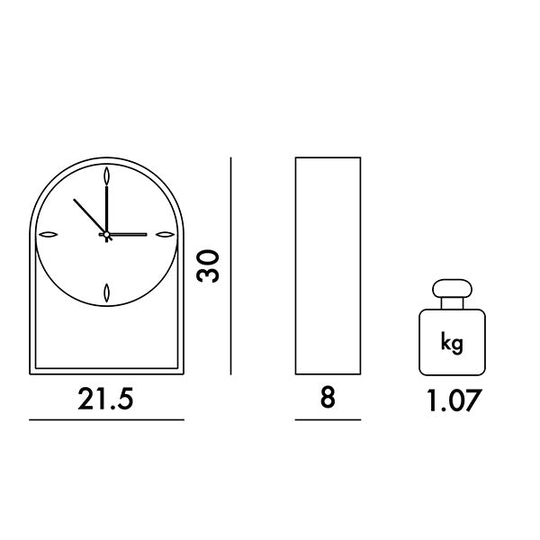 שעון שולחני Air Du Temps Table Clock Black