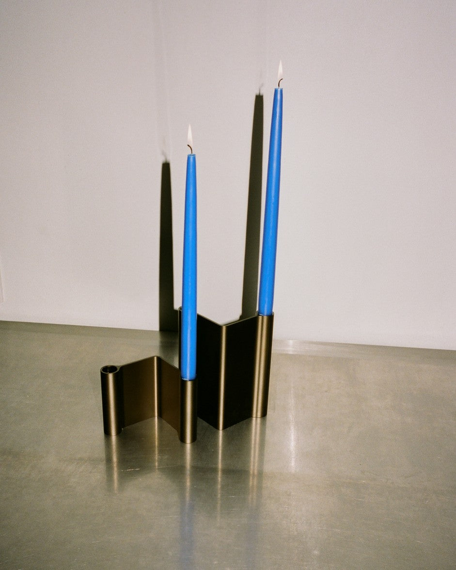 פמוטים Pair Candleholder Brown (large)