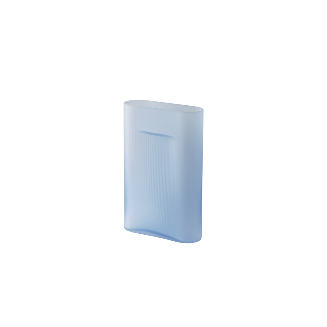 אגרטל Ridge Vase Frosted Glass Light Blue (medium)