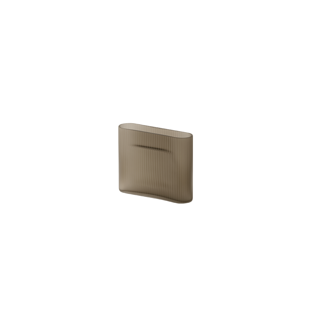 אגרטל Ridge Vase Frosted Glass Taupe (small)