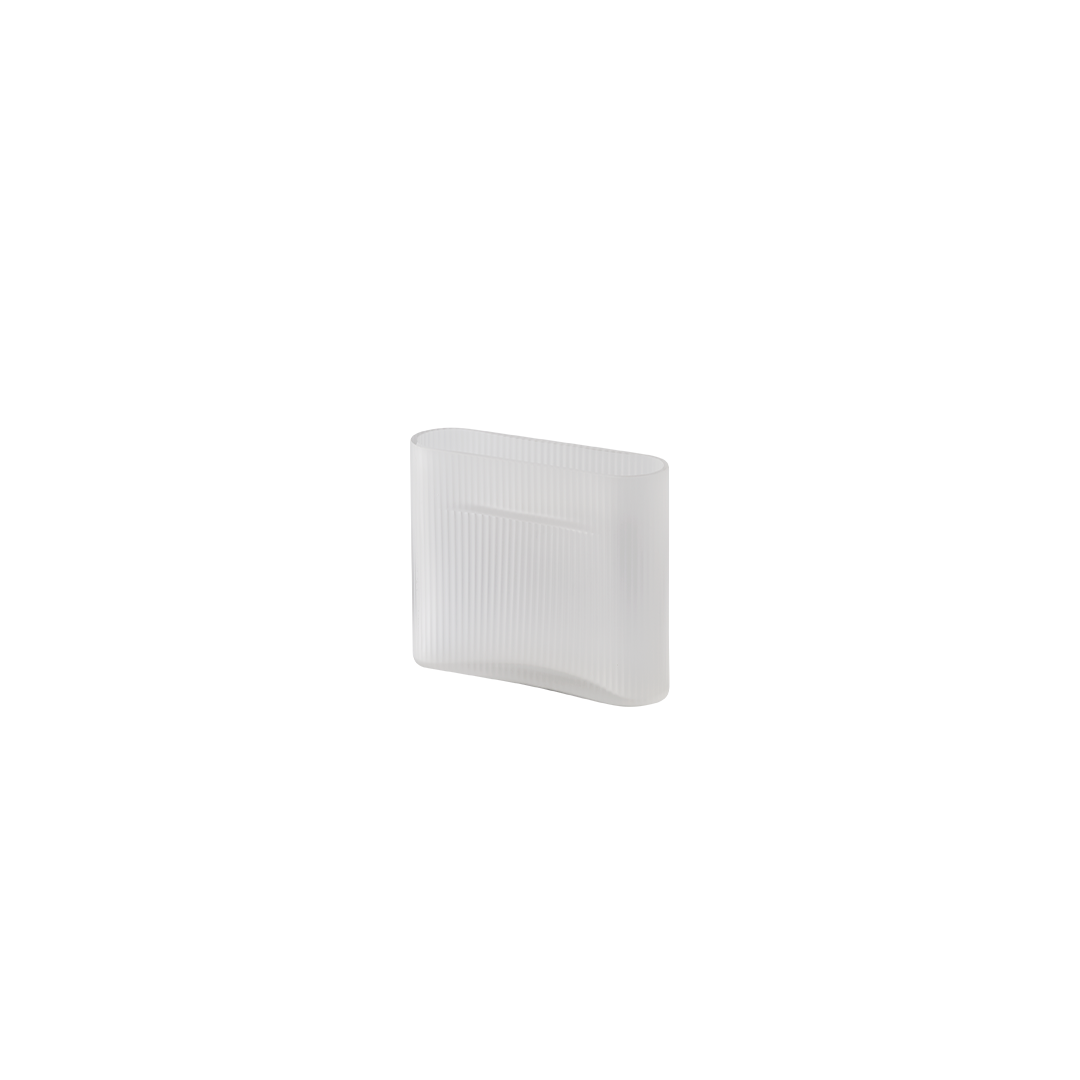 אגרטל Ridge Vase Frosted Glass White (small)