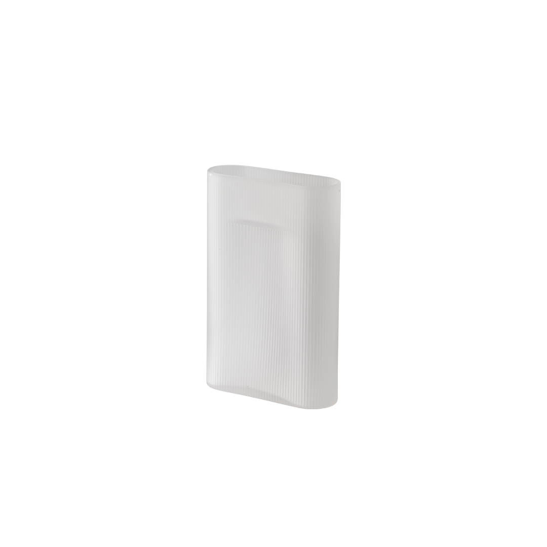 אגרטל Ridge Vase Frosted Glass White (medium)