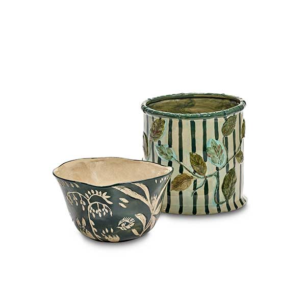 עציץ Flowerpot 09 Green Beige