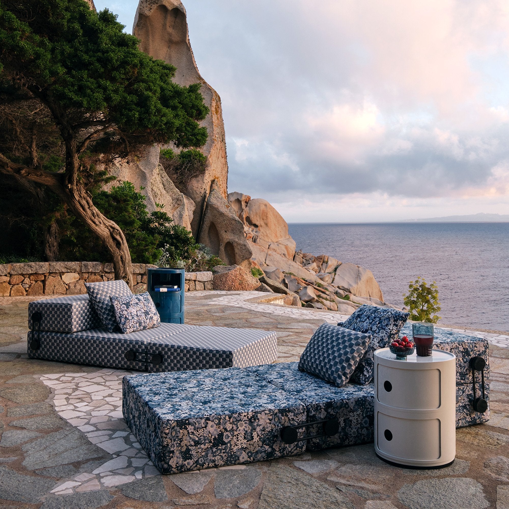 יחידת אחסון Componibili Classic 2 Modules Glossy Blue