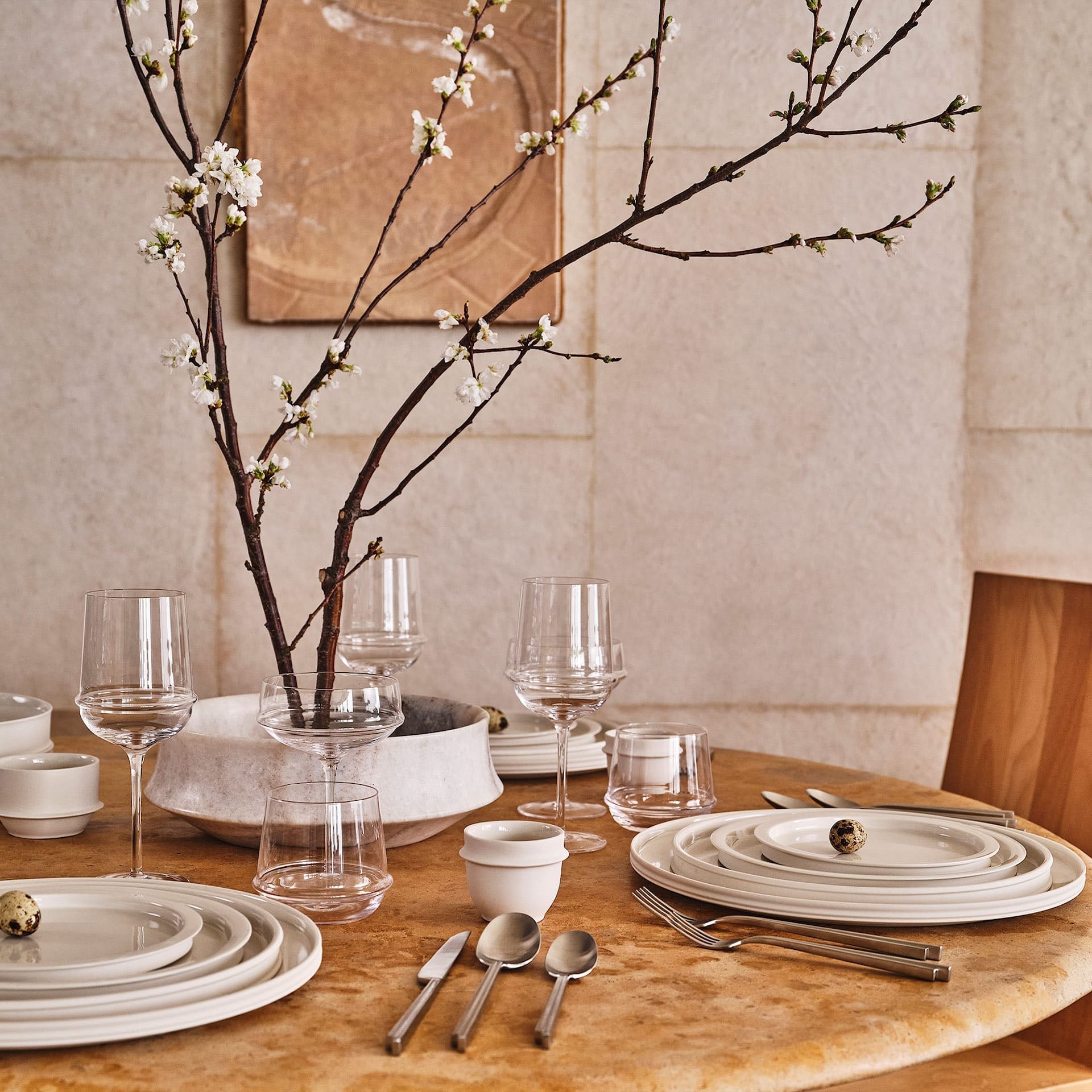 סט 2 צלחות Dune Dinner Plate Alabaster