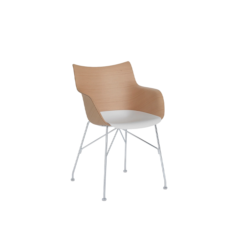 כיסא Q/Wood Philippe Starck Light Wood / Chrome