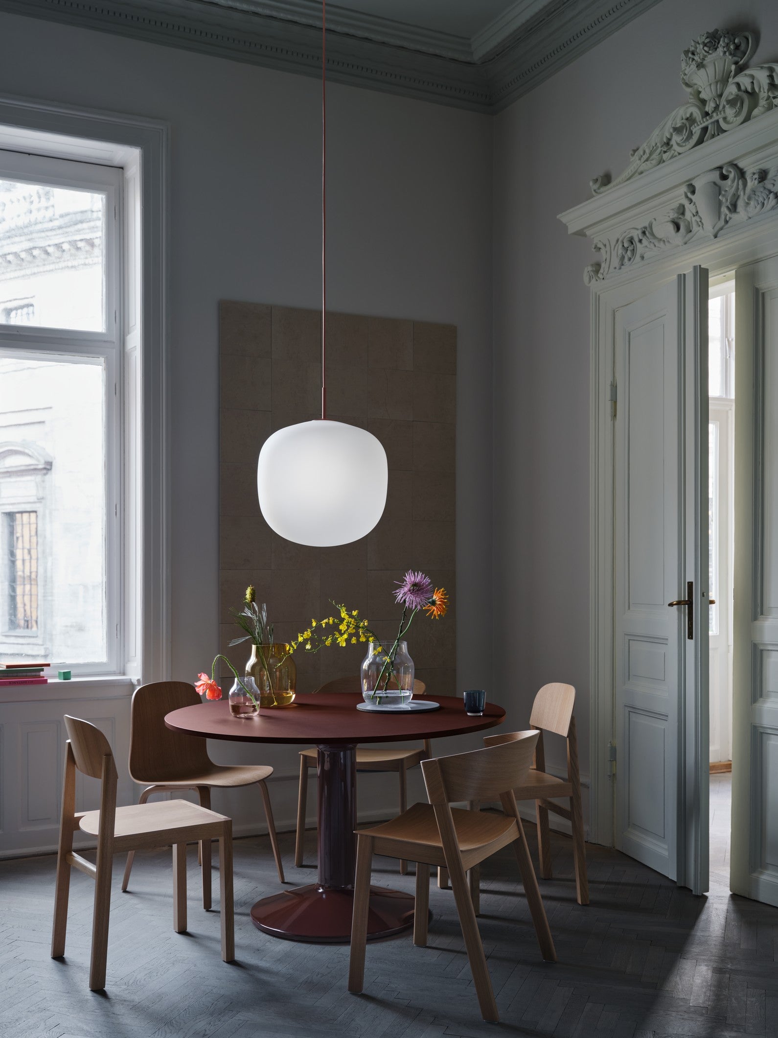 מנורה Rime Pendant Lamp / Ø 37 cm White