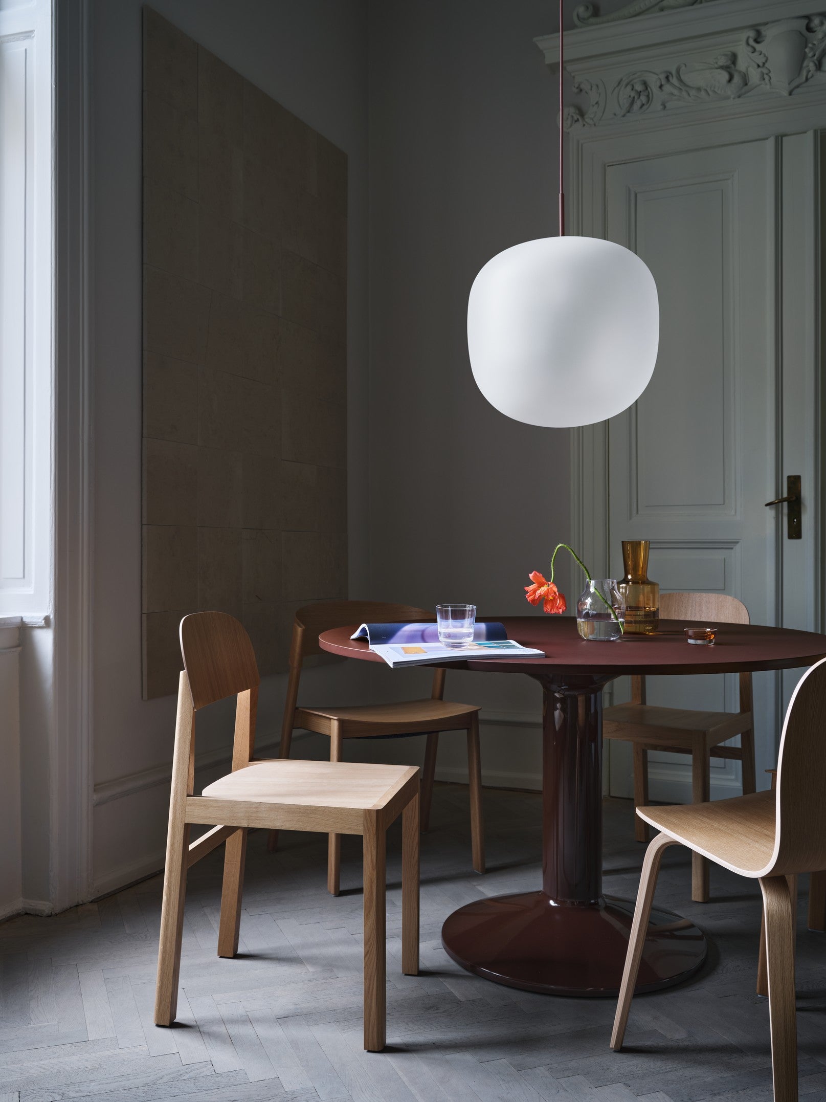 מנורה Rime Pendant Lamp / Ø 37 cm White