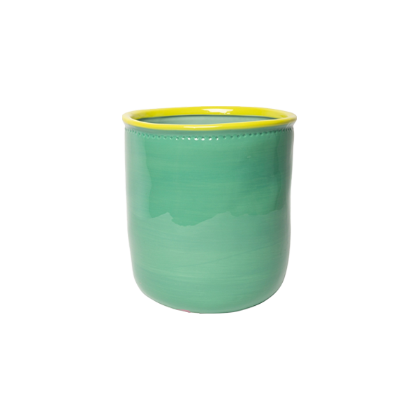 עציץ Flower Pot Mint and Chartreuse (Large)