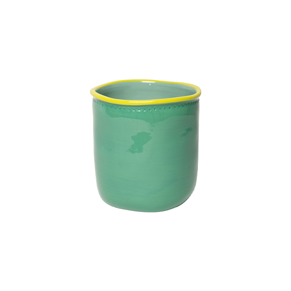 עציץ Flower Pot Mint and Chartreuse (Medium)
