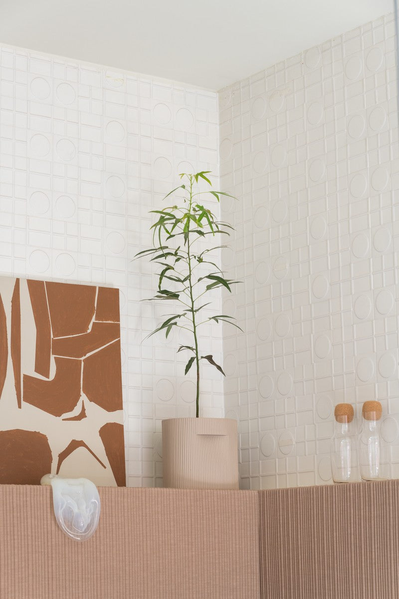 עציץ Ridge Planter Beige (medium)