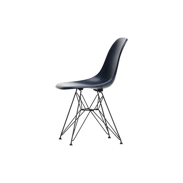 *כסא Eames Fiberglass DSR Navy Blue, Basic Dark