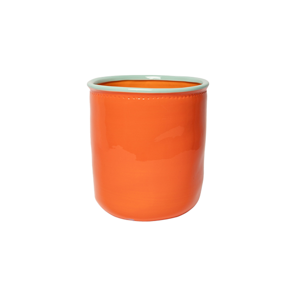 עציץ Flower Pot Orange and Mint (Large)