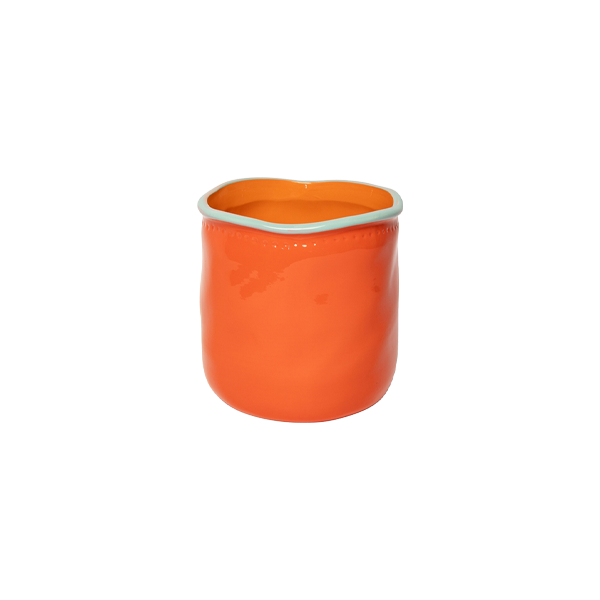 עציץ Flower Pot Orange and Mint (Small)
