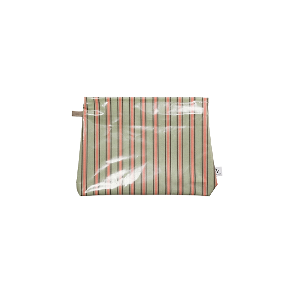 תיק בד גימור מבריק Strokes Verte stripes Large 29x25