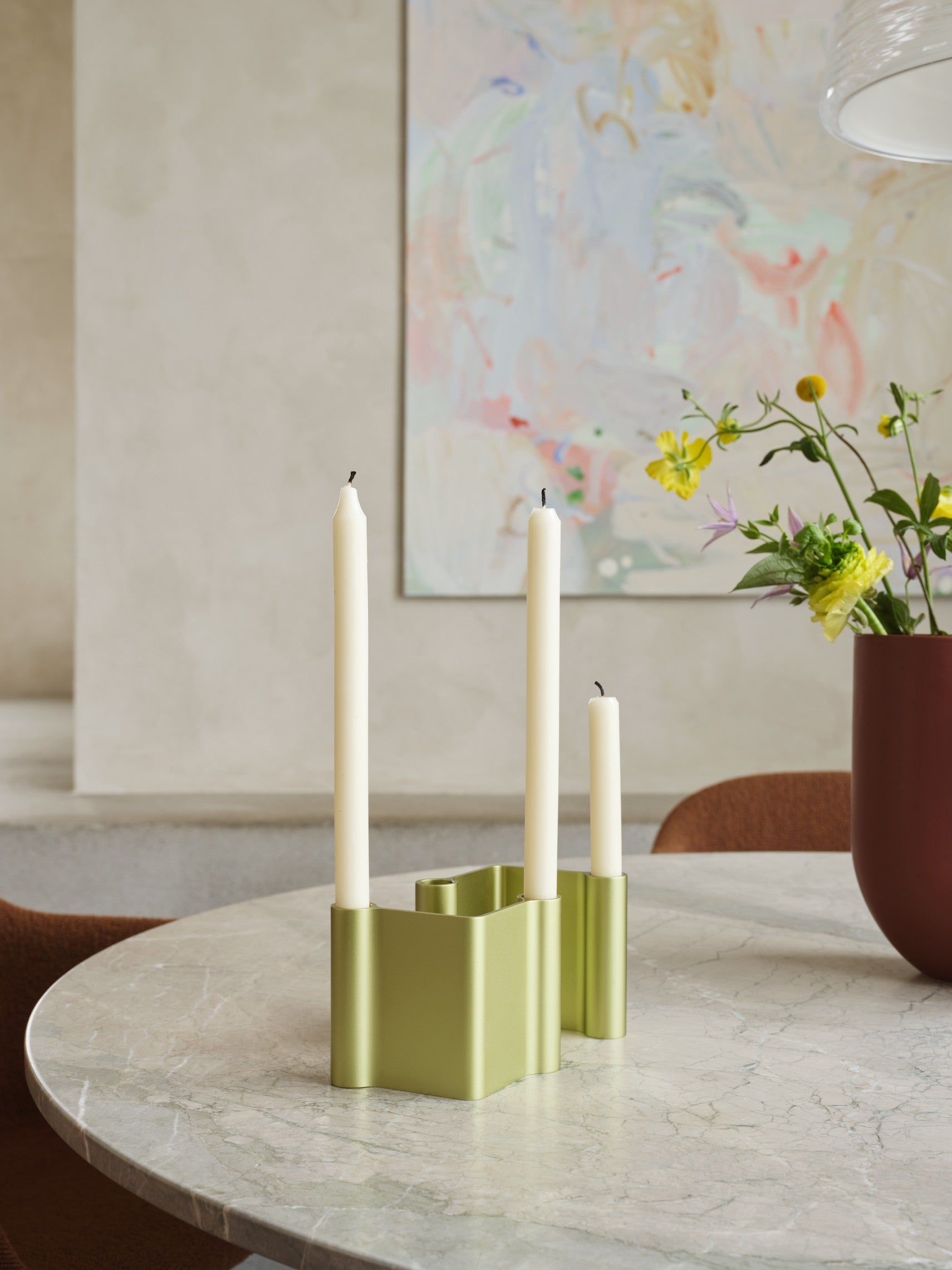 פמוטים Pair Candleholder Brown (large)