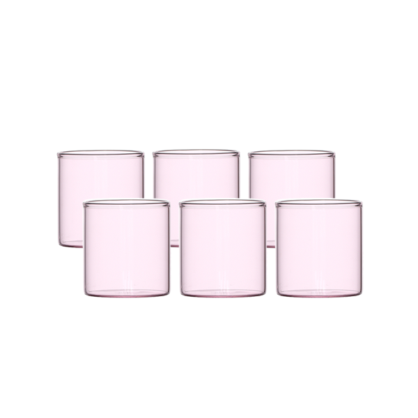 סט 6 כוסות שתייה Drinking Glasses Pink