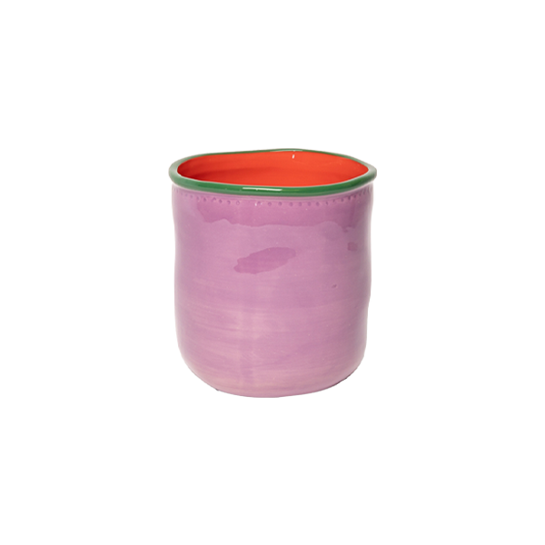 עציץ Flower Pot Violet, Green and Pink (Medium)