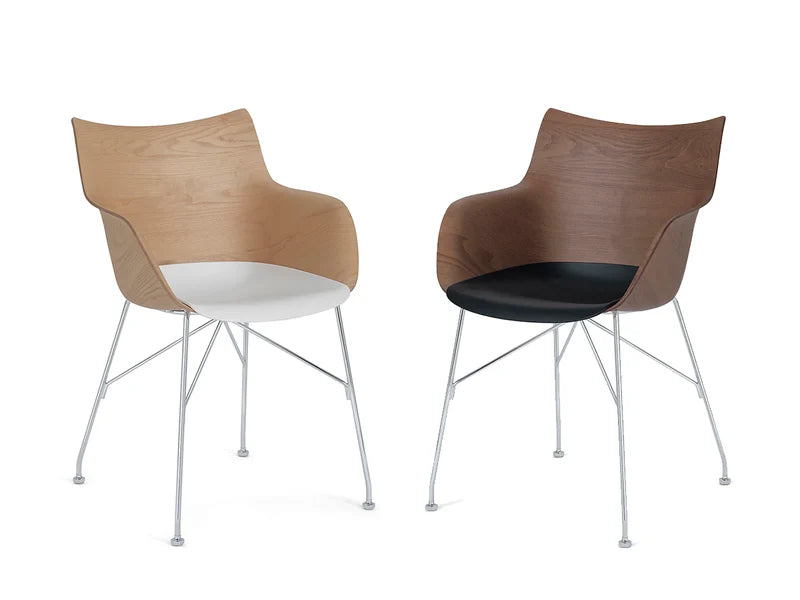 כיסא Q/Wood Philippe Starck Dark Wood / Black