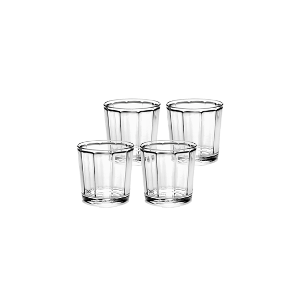 סט 4 כוסות Tumbler Transparent (Large)