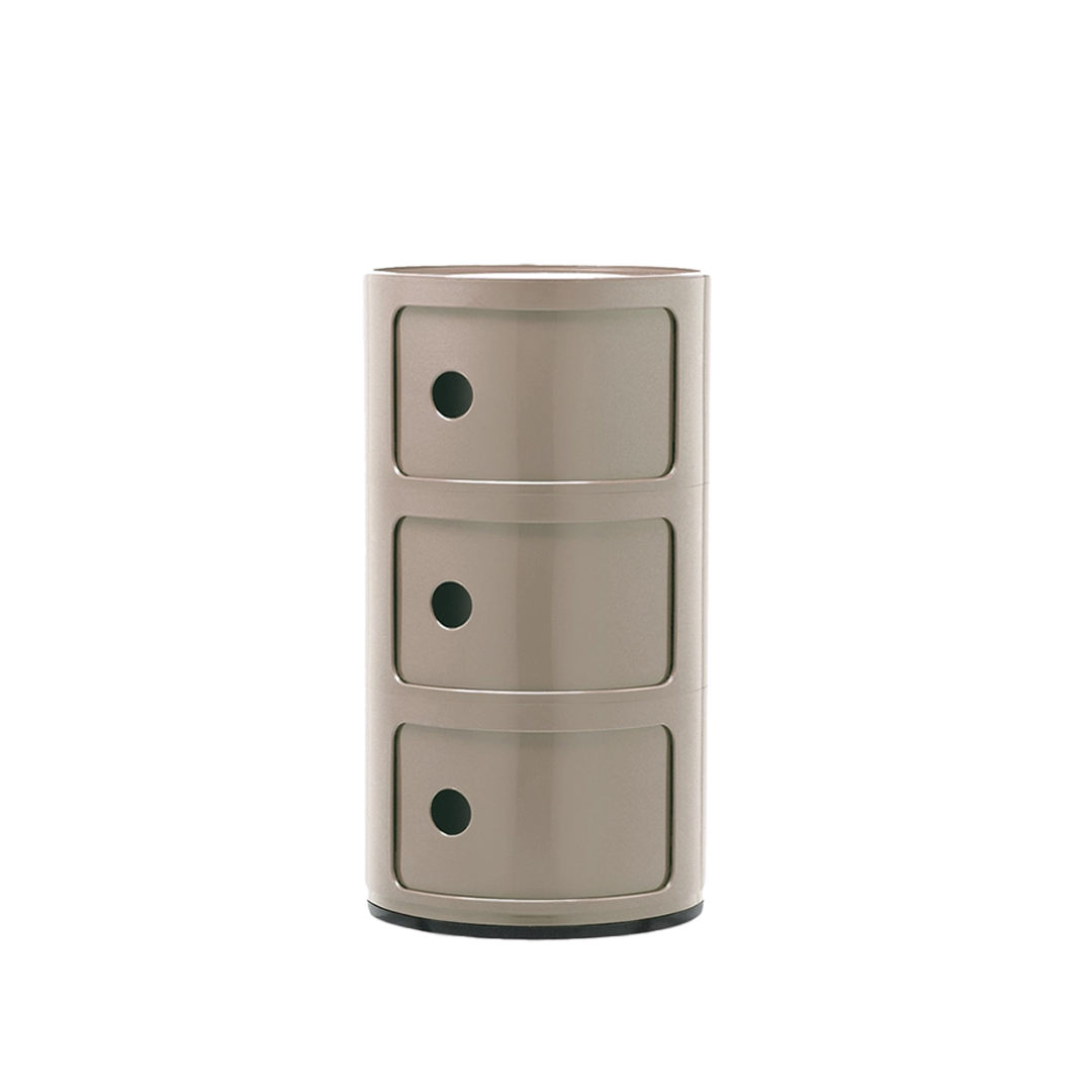 יחידת אחסון Componibili Recycled 3 Modules Glossy Taupe