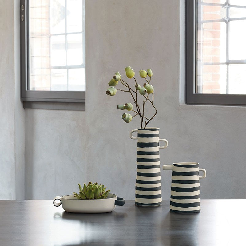 אגרטל Rayu Vase Black Stripes (Small)