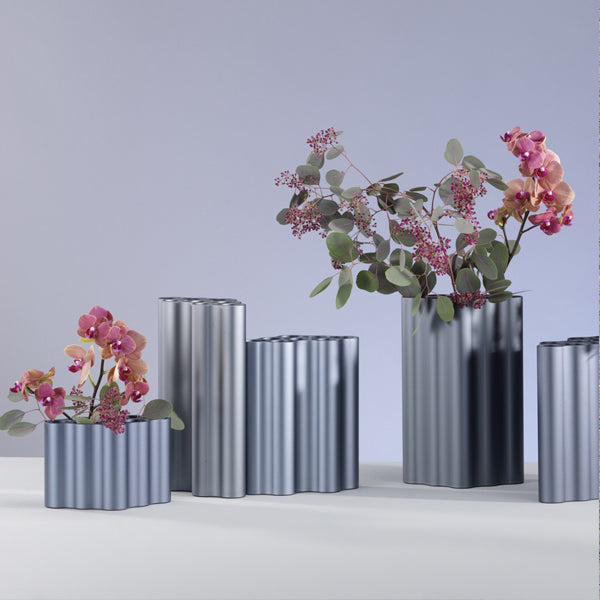 אגרטל Nuage Vase Blue Steel (Large)