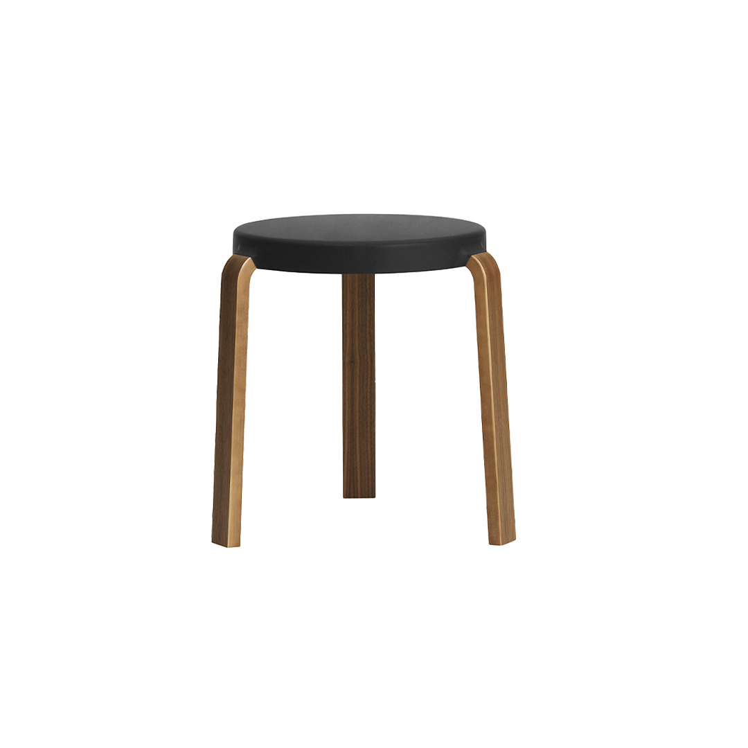 שרפרף Tap Walnut Veneer Base/Black