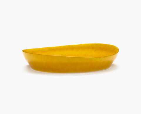 צלחת הגשה עמוקה Feast Deep Serving Plate Yellow - Black Dots (Small)