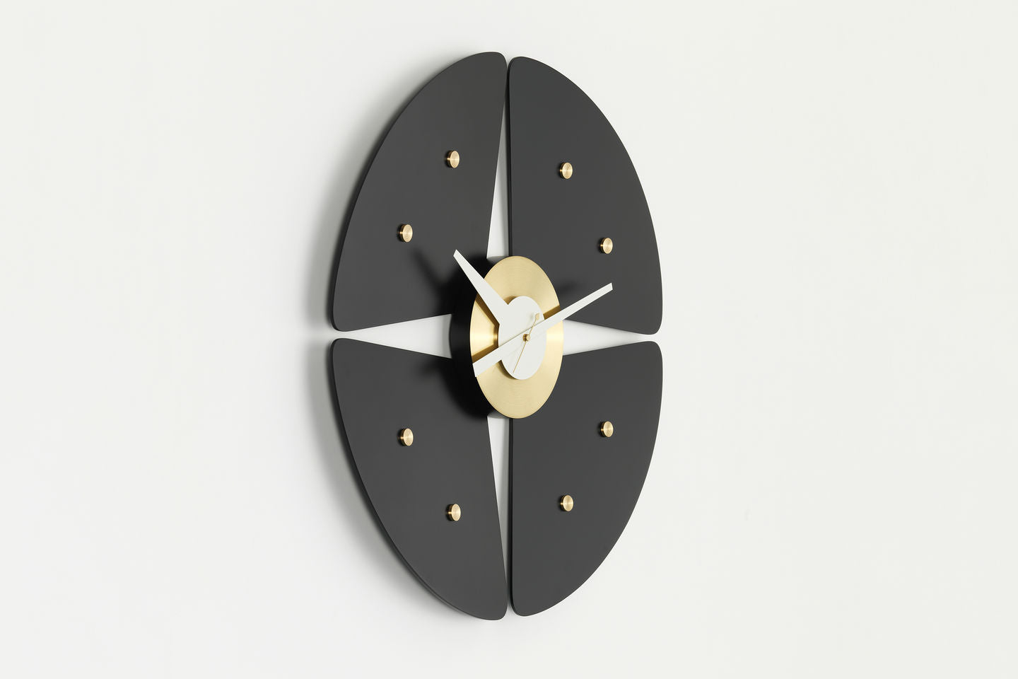 שעון Petal Clock Black/Brass