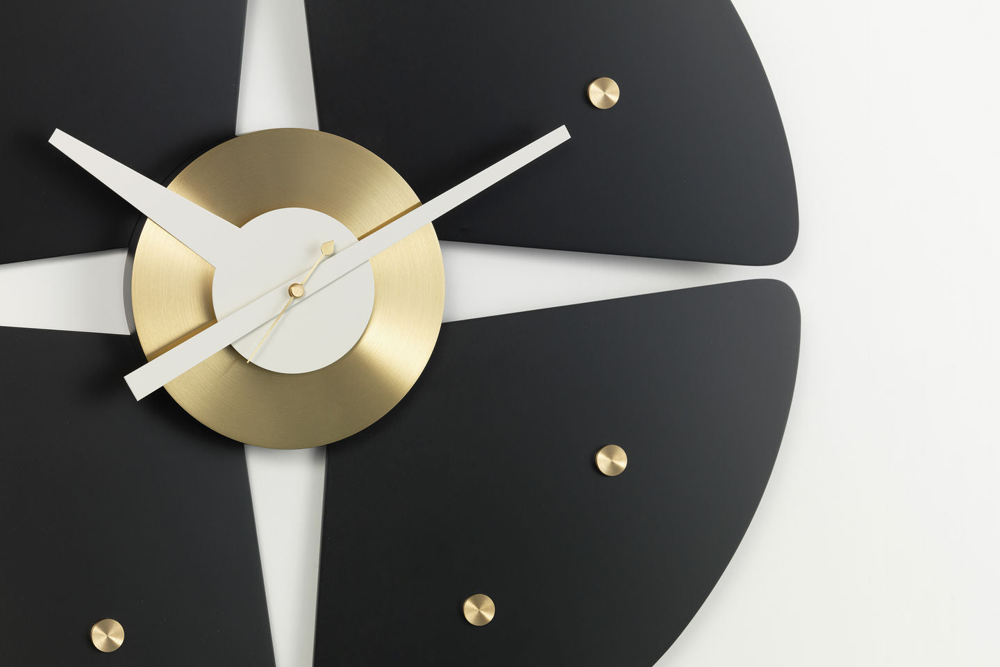שעון Petal Clock Black/Brass