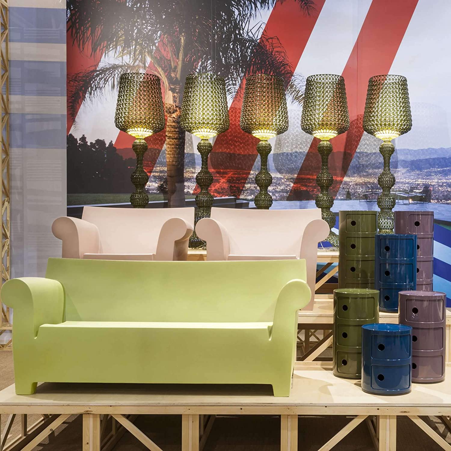 יחידת אחסון Componibili Classic 3 Modules Glossy Green