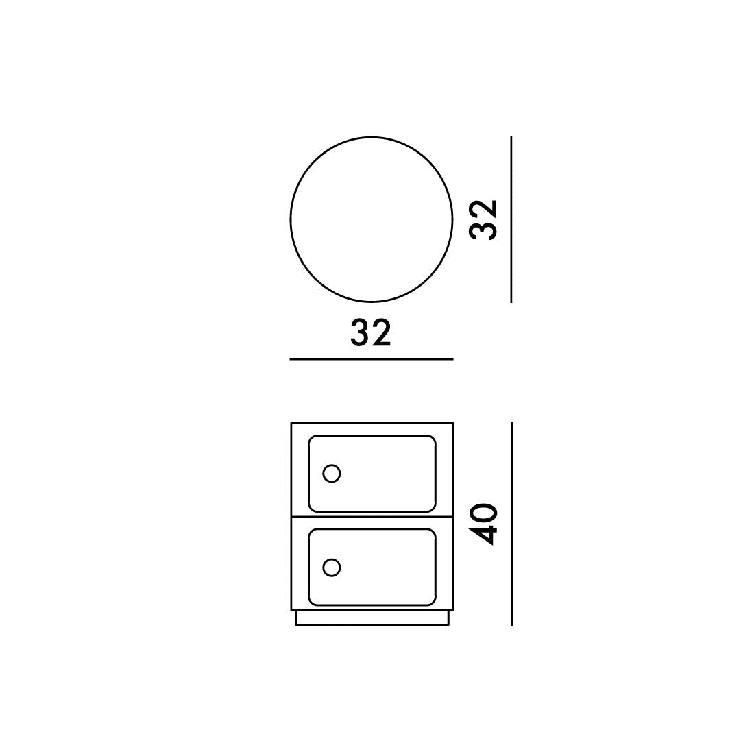 יחידת אחסון Componibili Classic 2 Modules Silver
