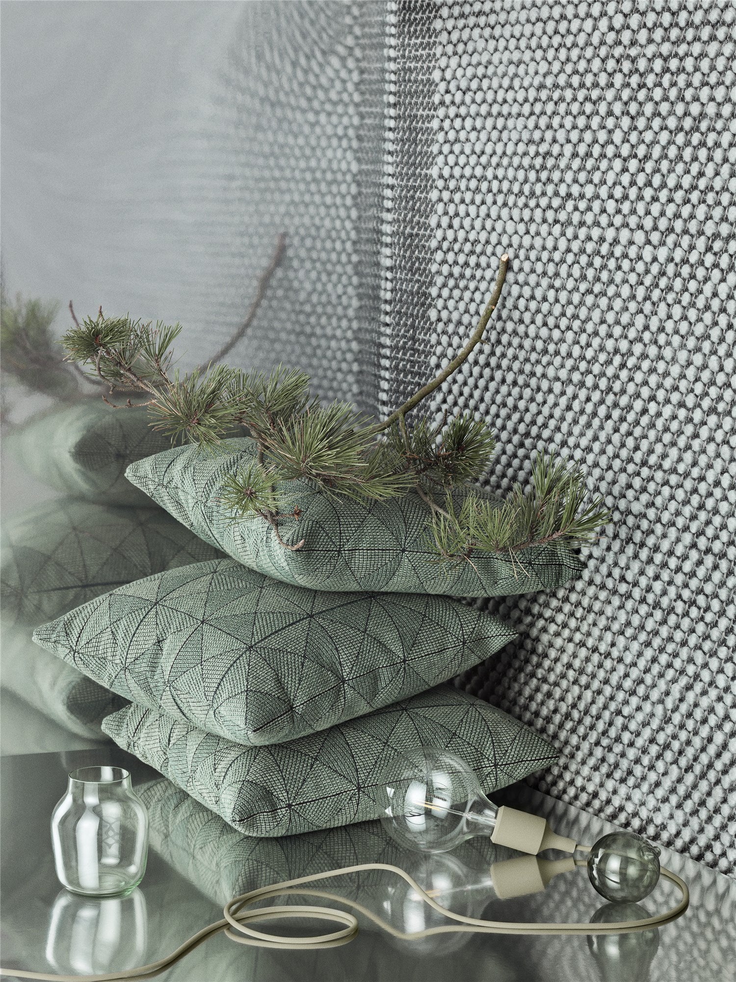 כרית Tile Cushion Green