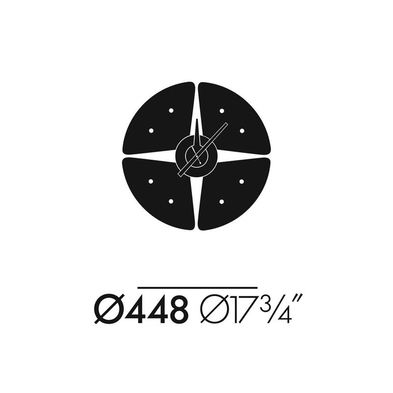 שעון Petal Clock Black/Brass