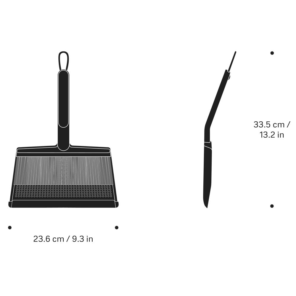 מטאטא ויעה Broom and Dustpan Black