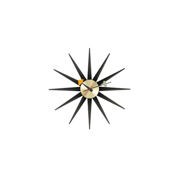שעון Sunburst Clock Black