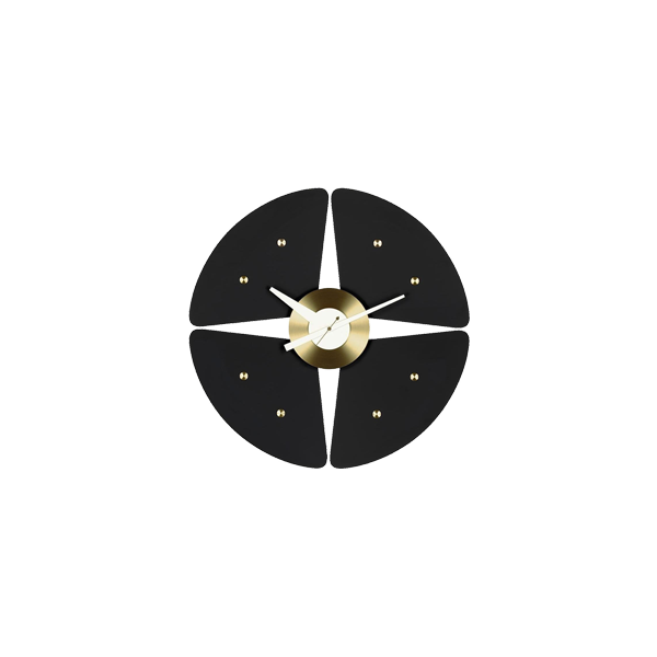 שעון Petal Clock Black/Brass