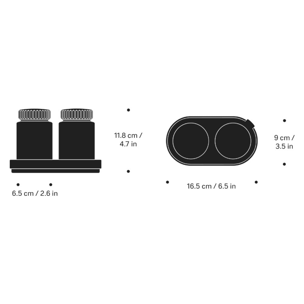 סט מלח/פלפל Salt and pepper black/white