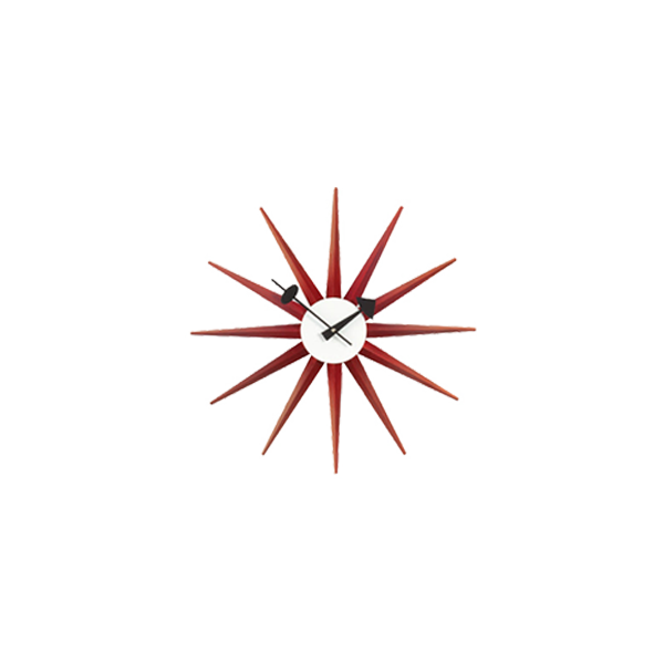 שעון Sunburst Clock Red